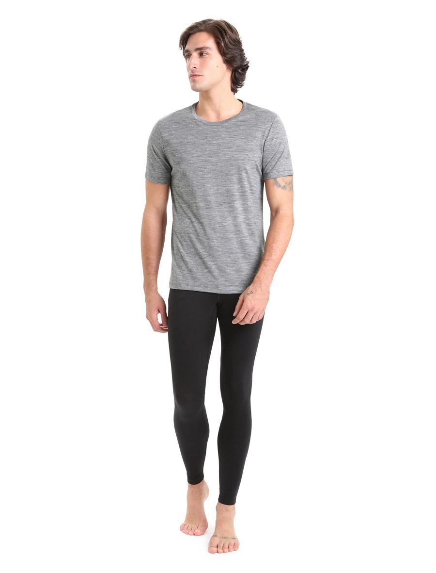 Icebreaker BodyfitZone™ Merino 200 Zone Thermal Miesten Leggingsit Mustat | FI 1126ILHS